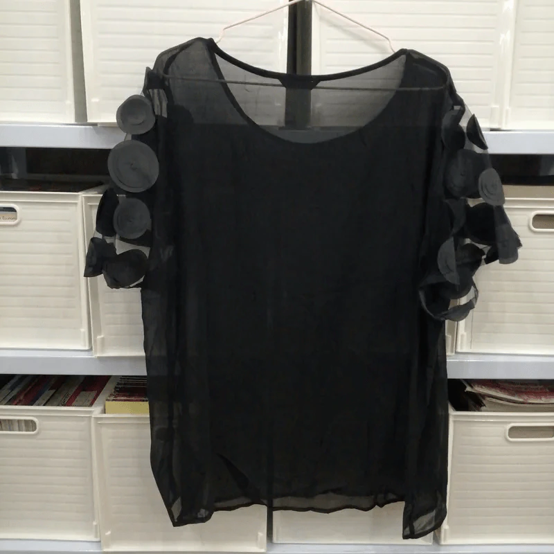 เสื้อผ้าไซส์ใหญ่ 3XL SHEIN พลัส เสื้อ applique ชุดแขนตาข่าย เสื้อ Plus Size เสื้อผ้าสาวอวบ (สินค้าใหม่ยังไม่ได้ใช้งาน) รูปที่ 5