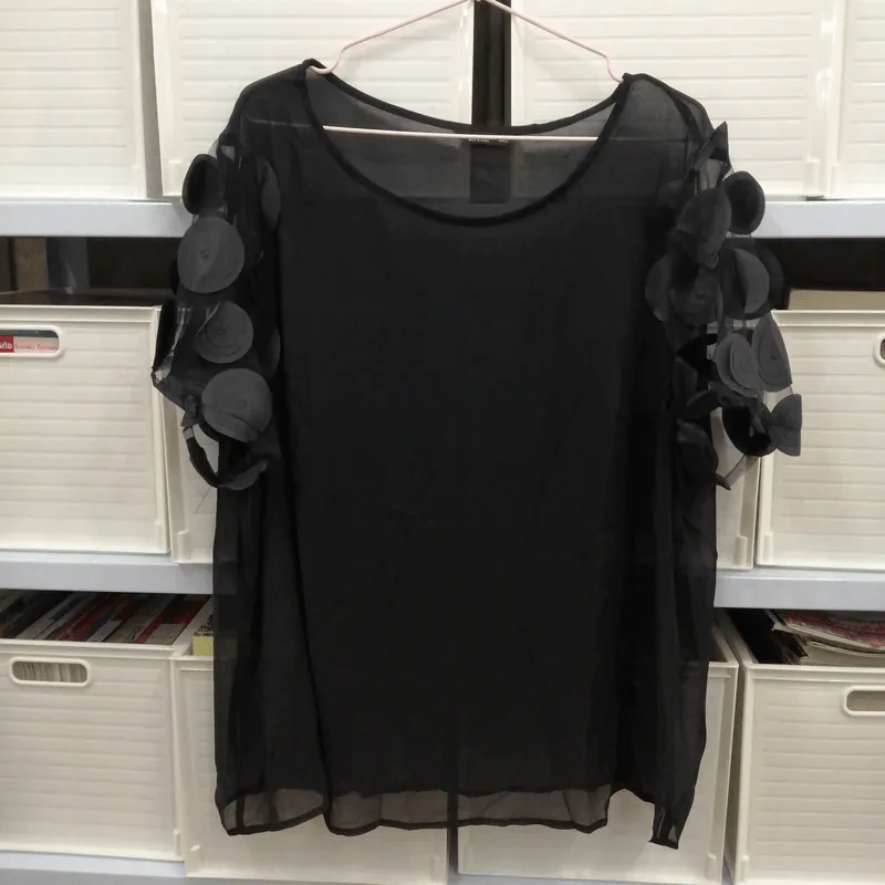 เสื้อผ้าไซส์ใหญ่ 3XL SHEIN พลัส เสื้อ applique ชุดแขนตาข่าย เสื้อ Plus Size เสื้อผ้าสาวอวบ (สินค้าใหม่ยังไม่ได้ใช้งาน) รูปที่ 1