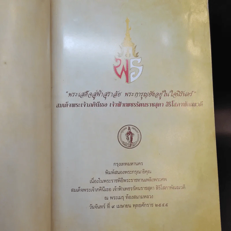 พระเสด็จสู่ฟ้าสุราลัย พระการุญยังอยู่ในใจนิรันดร์ สมเด็จพระเจ้าภาคินีเธอ เจ้าฟ้าเพชรรัตนราชสุดาฯ รูปที่ 8