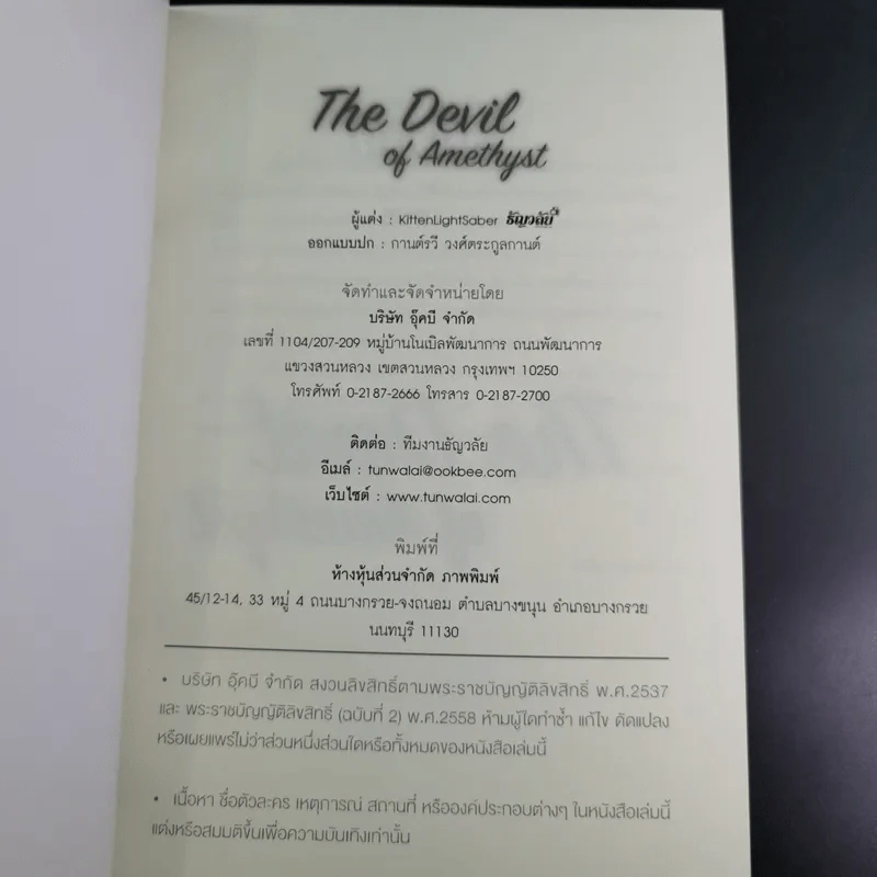 The Devil of Amethyst บันทึกเหล่าสาวน้อยปิศาจฉบับพกพา - KittenLightSaber รูปที่ 8