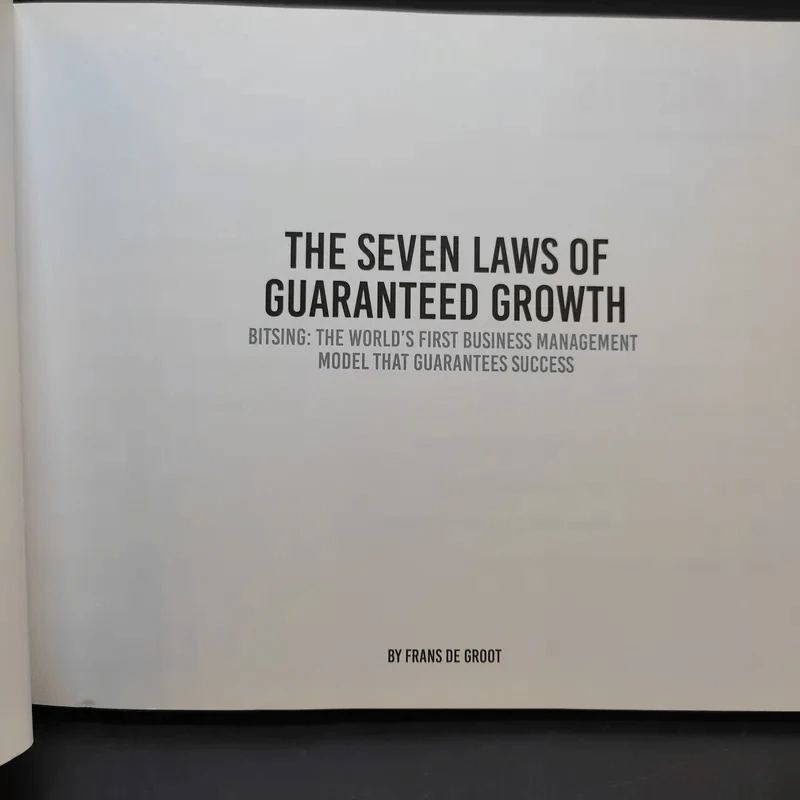 The Seven Laws of Guaranteed Growth - Frans de Groot รูปที่ 9