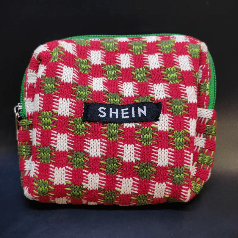 SHEIN กระเป๋าแต่งหน้าลายสก็อต รูปที่ 1