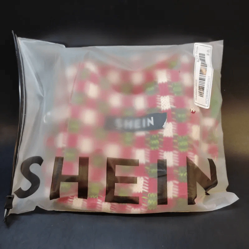 SHEIN กระเป๋าแต่งหน้าลายสก็อต รูปที่ 9