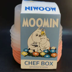 ชุดกล่องอาหารกลม Chef Box ลาย MooMin สีชมพู 5 ชิ้น (ขนาด 300 มิลลิลิตร) รูปที่ 5