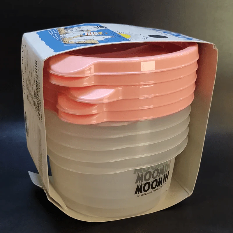 ชุดกล่องอาหารกลม Chef Box ลาย MooMin สีชมพู 5 ชิ้น (ขนาด 300 มิลลิลิตร) รูปที่ 1