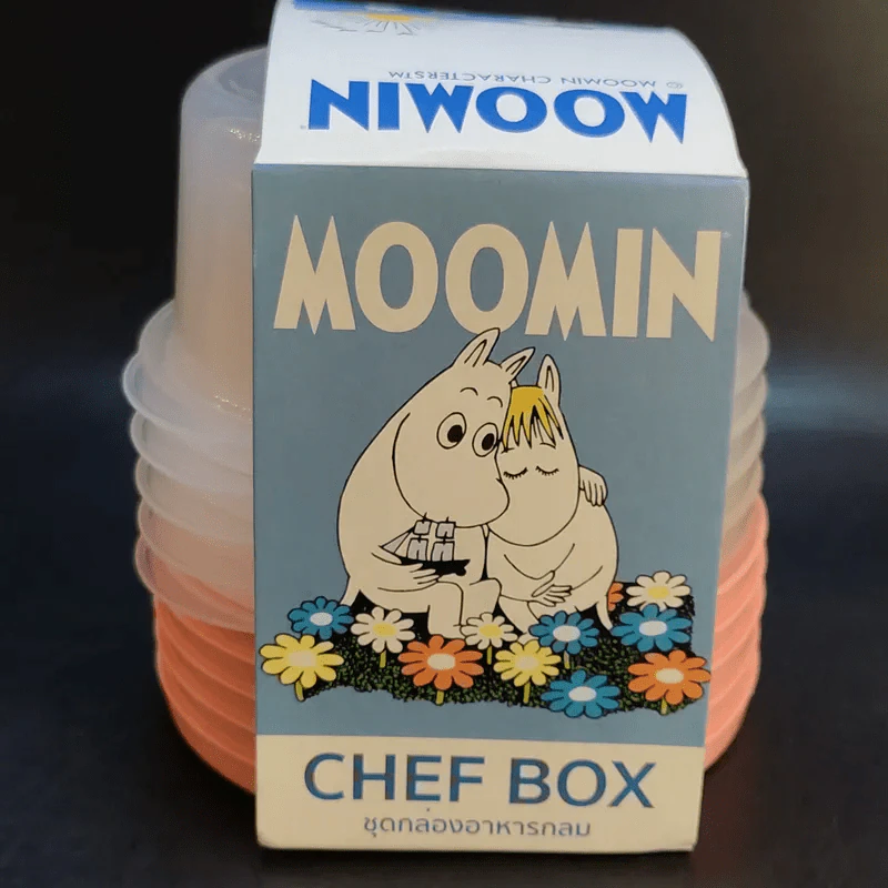 ชุดกล่องอาหารกลม Chef Box ลาย MooMin สีชมพู 5 ชิ้น (ขนาด 300 มิลลิลิตร) รูปที่ 5