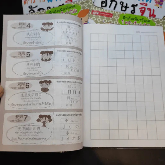 ตารางฝึกคัดอักษรจีน 5 เล่ม รูปที่ 6