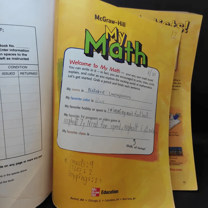 McGraw-Hill's My Math Volume 1-2 รูปที่ 8