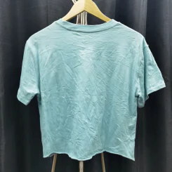 เสื้อครอป Mighty Fine สีฟ้าอมเขียว ลาย Girls Can อก 40 นิ้ว, ยาว 19 นิ้ว รูปที่ 2