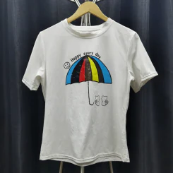เสื้อยืดแขนสั้น ลายร่ม อก 36 นิ้ว, ยาว 23 นิ้ว รูปที่ 1