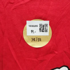 เสื้อยืดแขนสั้น สีแดง อก 38 นิ้ว, ยาว 24 นิ้ว รูปที่ 4