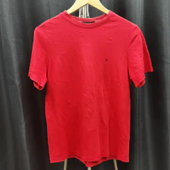 เสื้อยืดแขนสั้น สีแดง อก 38 นิ้ว, ยาว 24 นิ้ว รูปที่ 1
