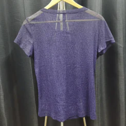 เสื้อยืดแขนสั้น ผ้าบาง สีน้ำเงิน อก 36 นิ้ว, ยาว 24 นิ้ว รูปที่ 3