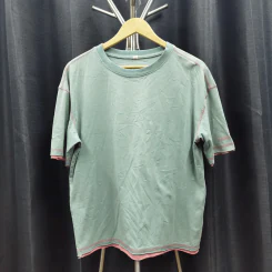 เสื้อยืดแขนสั้น สีเขียวอ่อน อก 44 นิ้ว, ยาว 24 นิ้ว รูปที่ 1