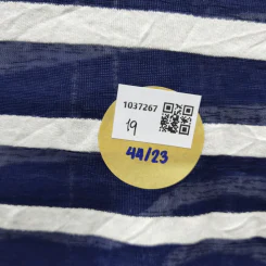 เสื้อครอป ลายสีน้ำเงินสลับขาว อก 44 นิ้ว, ยาว 23 นิ้ว รูปที่ 4