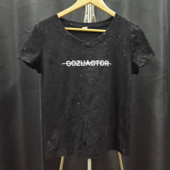 เสื้อยืดแขนสั้น สีดำ ตกแต่งจุดขาว อก 36 นิ้ว, ยาว 21 นิ้ว รูปที่ 1