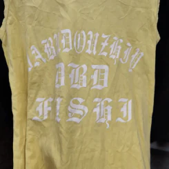 เสื้อกล้าม สีเหลือง แต่งปลายรุ่ย อก 30 นิ้ว, ยาว 23 นิ้ว รูปที่ 3