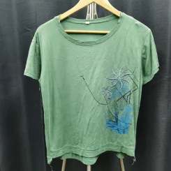 เสื้อยืดแขนสั้น สีเขียว อก 40 นิ้ว, ยาว 22 นิ้ว รูปที่ 1