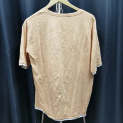 เสื้อยืดแขนสั้น สีส้มอ่อน อก 44 นิ้ว, ยาว 27 นิ้ว รูปที่ 3