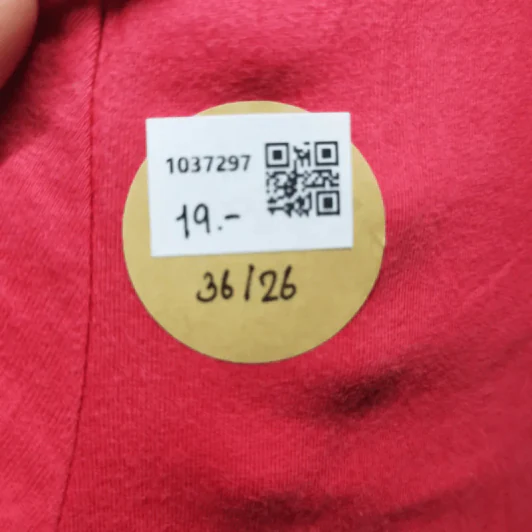 เสื้อฮู้ดแขนสั้น สีแดงแถบชมพู อก 36 นิ้ว, ยาว 26 นิ้ว รูปที่ 8