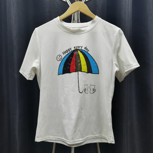 เสื้อยืดแขนสั้น ลายร่ม อก 36 นิ้ว, ยาว 23 นิ้ว รูปที่ 1