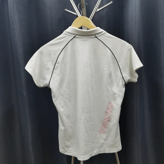 เสื้อโปโล สีขาว ตกแต่งลายชมพู อก 38 นิ้ว, ยาว 22 นิ้ว รูปที่ 2