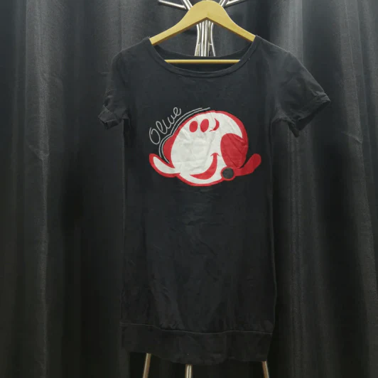 เสื้อยืดแขนสั้น สีดำ อก 36 นิ้ว, ยาว 27 นิ้ว รูปที่ 1