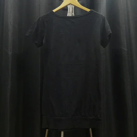 เสื้อยืดแขนสั้น สีดำ อก 36 นิ้ว, ยาว 27 นิ้ว รูปที่ 2