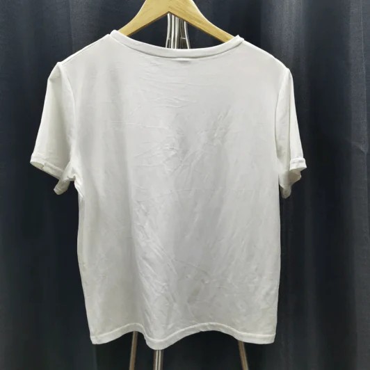 เสื้อยืดแขนสั้น สีขาว อก 40 นิ้ว, ยาว 22 นิ้ว รูปที่ 2