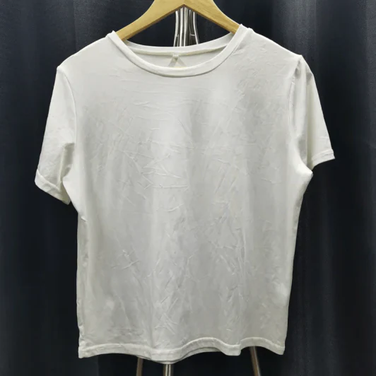 เสื้อยืดแขนสั้น สีขาว อก 40 นิ้ว, ยาว 22 นิ้ว รูปที่ 1