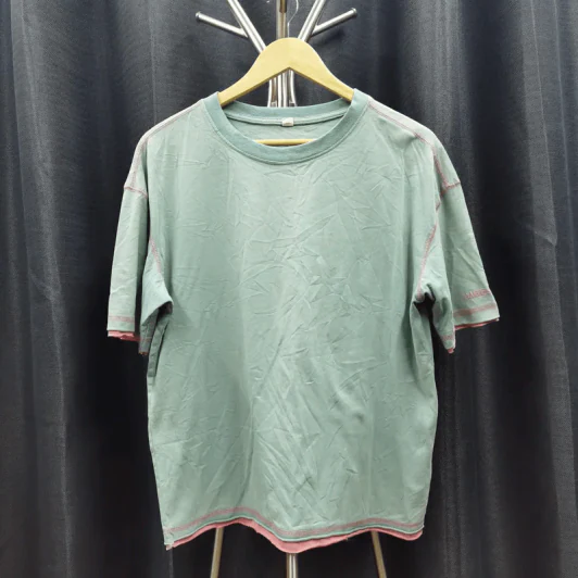 เสื้อยืดแขนสั้น สีเขียวอ่อน อก 44 นิ้ว, ยาว 24 นิ้ว รูปที่ 1