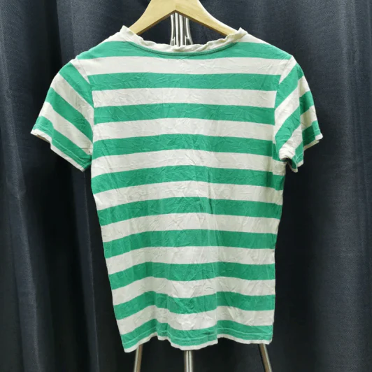 เสื้อยืด สีเขียวสลับขาว อก 36 นิ้ว, ยาว 22 นิ้ว รูปที่ 2