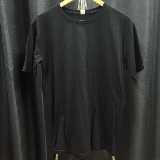 เสื้อยืดแขนสั้น สีดำ อก 40 นิ้ว, ลาย 26 นิ้ว รูปที่ 1