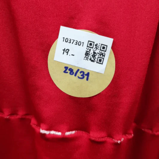 เสื้อแฟชั่น สายเดี่ยว สีแดง พริ้ว อก 28 นิ้ว, ยาว 31 นิ้ว รูปที่ 5