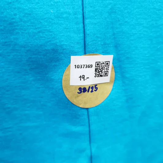 เสื้อแขนกุด คอวี สีฟ้า อก 38 นิ้ว, ยาว 25 นิ้ว รูปที่ 4