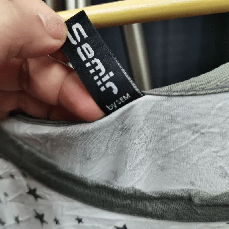 เสื้อยืดแขนกุด สีขาว ลายดาวสีดำ คอผูกโบว์ อก 34 นิ้ว, ยาว 24 นิ้ว รูปที่ 3
