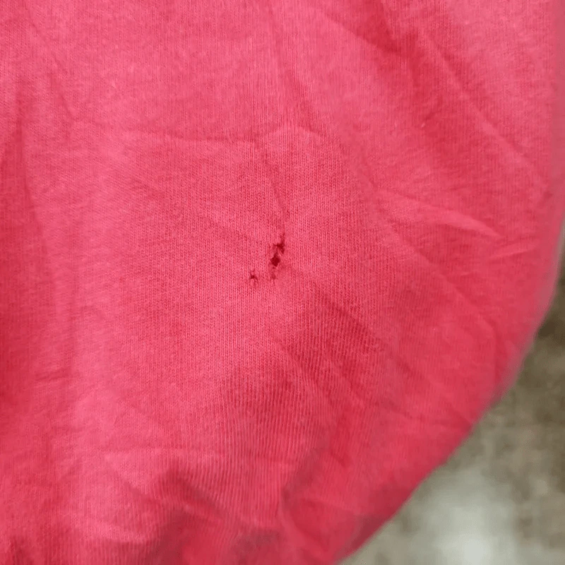 เสื้อฮู้ดแขนสั้น สีแดงแถบชมพู อก 36 นิ้ว, ยาว 26 นิ้ว รูปที่ 5