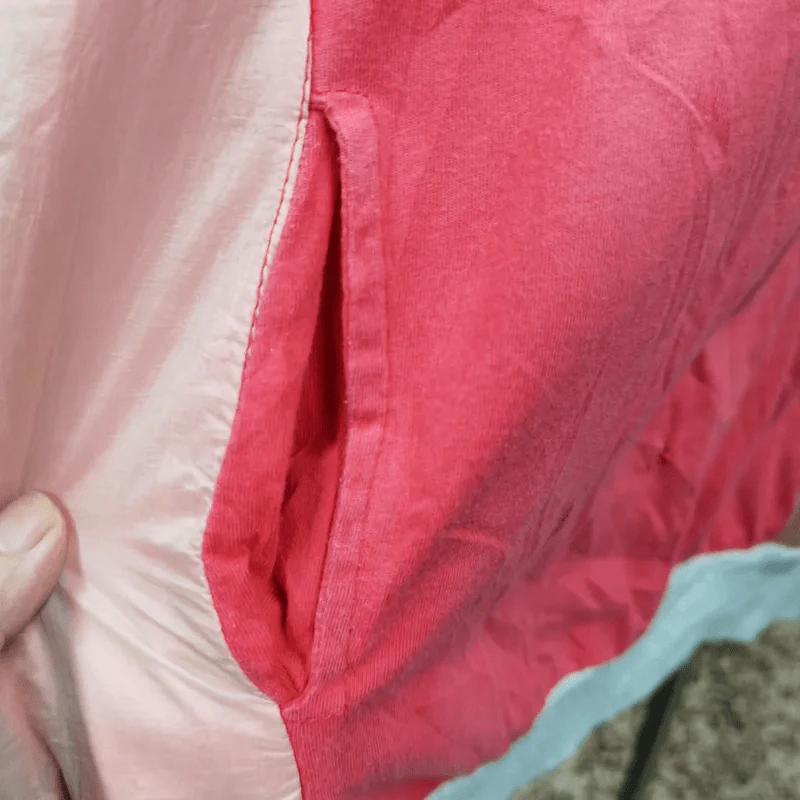 เสื้อฮู้ดแขนสั้น สีแดงแถบชมพู อก 36 นิ้ว, ยาว 26 นิ้ว รูปที่ 4