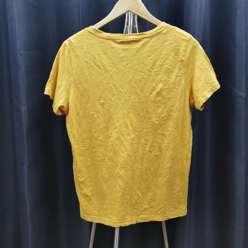 เสื้อยืดแขนสั้น คอวี สีส้ม อก 40 นิ้ว, ยาว 23 นิ้ว รูปที่ 2