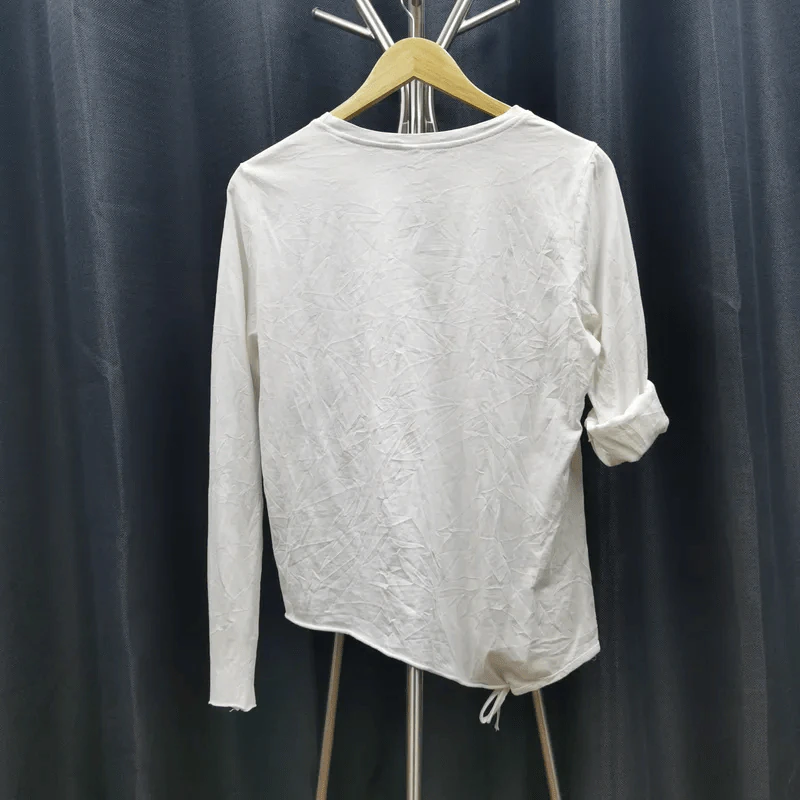 เสื้อยืดแขนยาว สีขาว ปลายเสื้อผูกโบว์ อก 40 นิ้ว, ยาว 24 นิ้ว รูปที่ 2