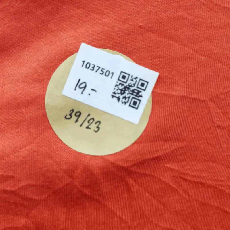 เสื้อยืดแขนสั้น สีส้ม ตกแต่งลายดอกไม้ อก 39 นิ้ว, ยาว 23 นิ้ว รูปที่ 5