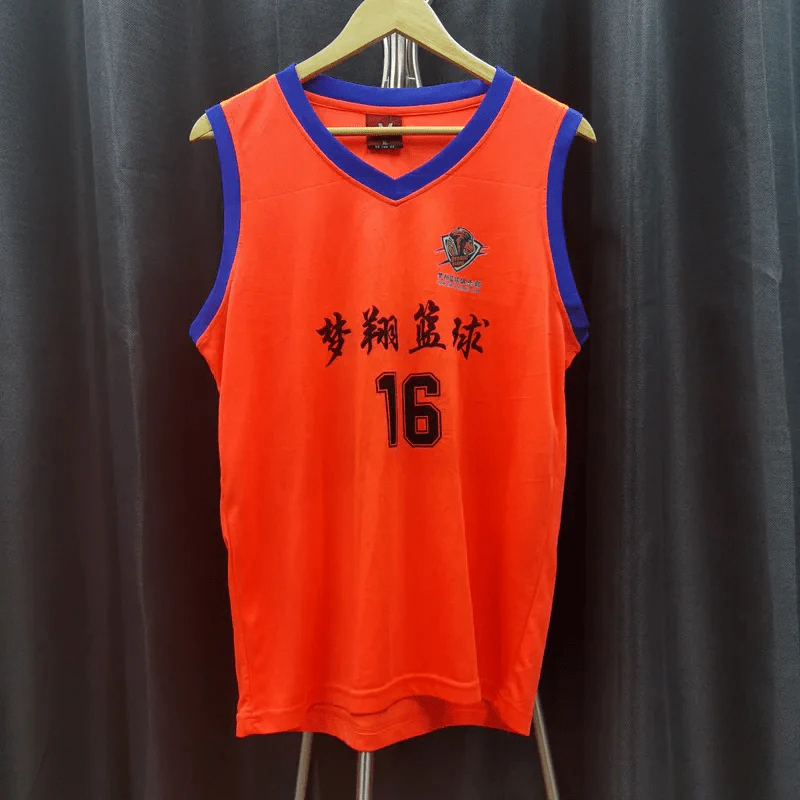 เสื้อกล้าม สีส้ม หมายเลข 16 อก 42 นิ้ว, ยาว 27 นิ้ว รูปที่ 1