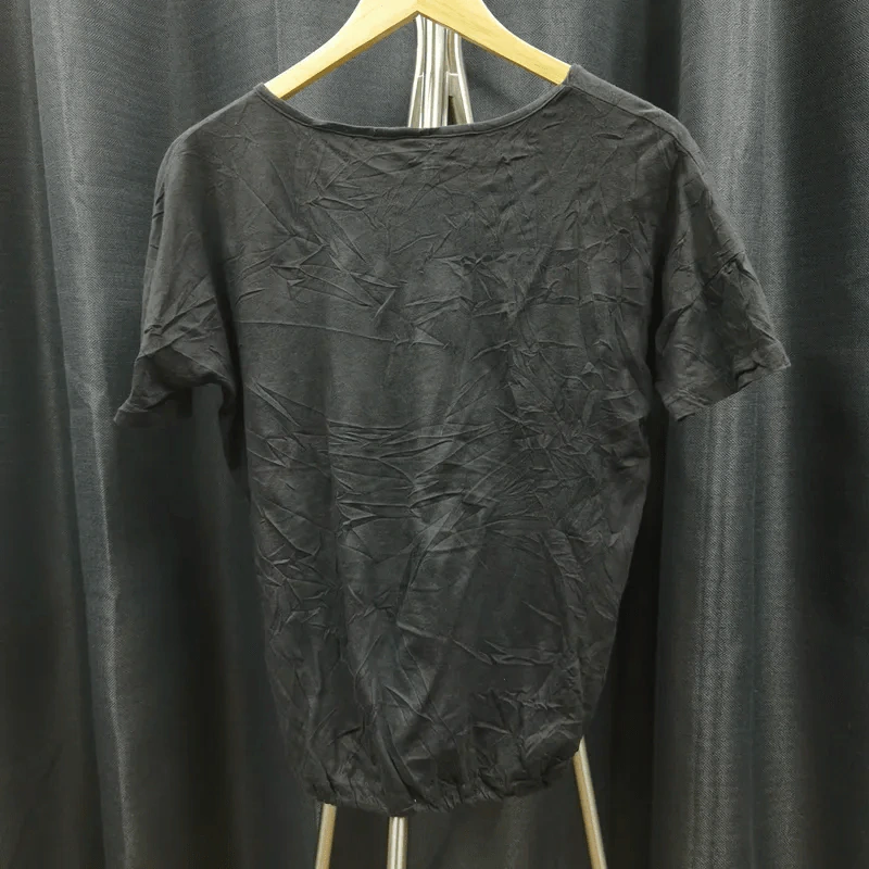 เสื้อยืด สีดำ ปลายจั๊ม อก 46 นิ้ว, ยาว 23 นิ้ว รูปที่ 3