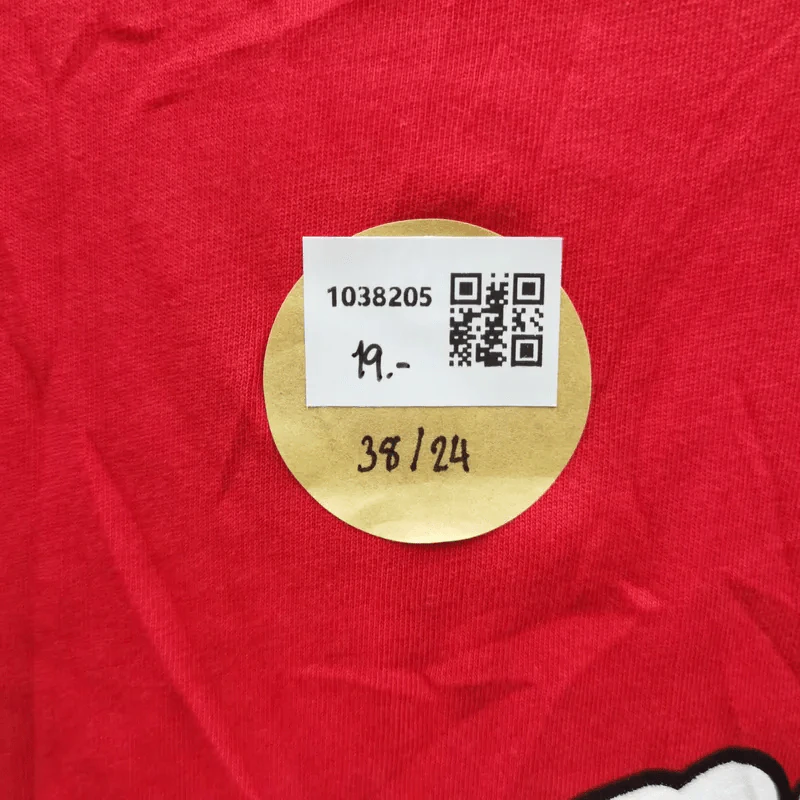 เสื้อยืดแขนสั้น สีแดง อก 38 นิ้ว, ยาว 24 นิ้ว รูปที่ 4