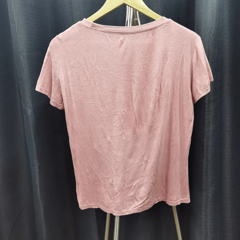 เสื้อยืดแขนสั้น สีชมพู อก 40 นิ้ว, ยาว 21 นิ้ว รูปที่ 2