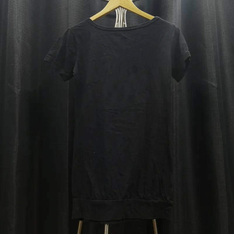 เสื้อยืดแขนสั้น สีดำ อก 36 นิ้ว, ยาว 27 นิ้ว รูปที่ 2
