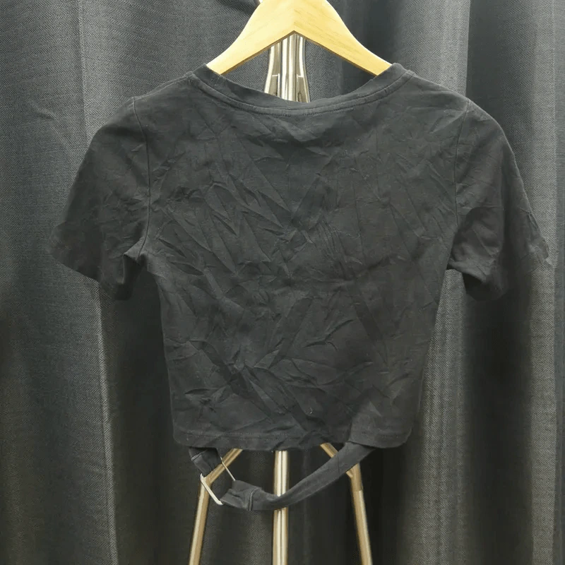 เสื้อครอป สีดำ BOOK อก 32 นิ้ว, ยาว 15 นิ้ว รูปที่ 2