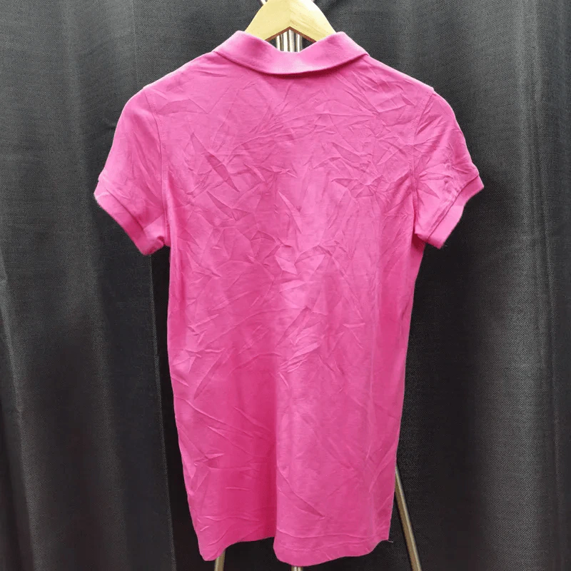 เสื้อโปโล สีชมพู ปักลายลิง อก 36 นิ้ว, ยาว 25 นิ้ว รูปที่ 2