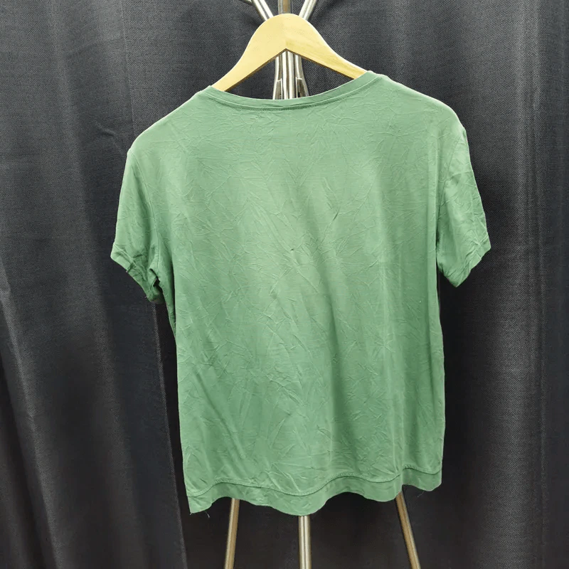 เสื้อยืดแขนสั้น สีเขียว อก 40 นิ้ว, ยาว 22 นิ้ว รูปที่ 2
