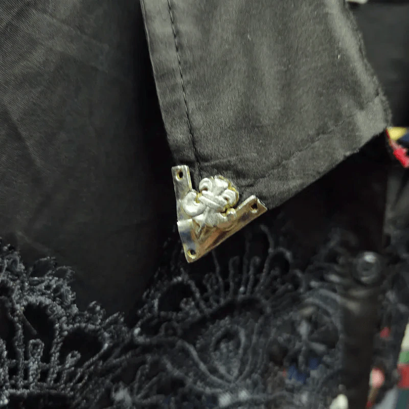 เสื้อเชิ้ตแขนยาว สีดำลายสก๊อตแดงสลับเขียว อก 36 นิ้ว, ยาว 25 นิ้ว รูปที่ 4